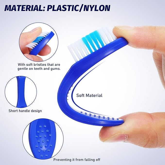 Veemoon 10pcs Mini Toothbrushes for Detention Use, Soft Bristles with Short Handle, Compact Oral Care Tools for Detainee Self-Prevention and Correctional Hygiene