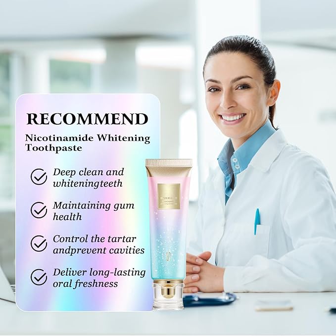 Dazzle White 2Pcs Niacinamide Whitening Toothpaste, Fresh Breath, Remove Tooth Stains