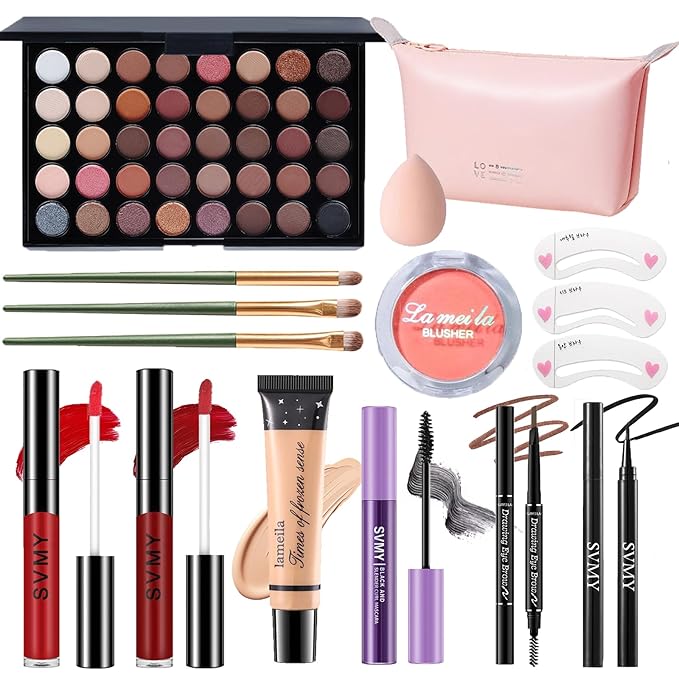Makeup Set for Women, Makeup Full Kit for Beginners & Professionals, Travel Makeup Set for Teens & Adults, Makeup Gift Set for Girls, Eyeshadow Palette, Lip Gloss, Face & Eye Make up
