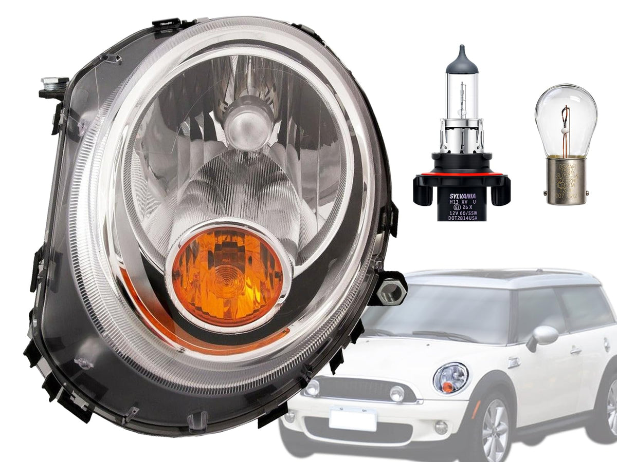 Auto Parts Avenue APA Replacement Head Lamp for 2007 2008 2009 2010 2011 2012 2013 2014 2015 Mini Cooper Yellow Turn Indicator D