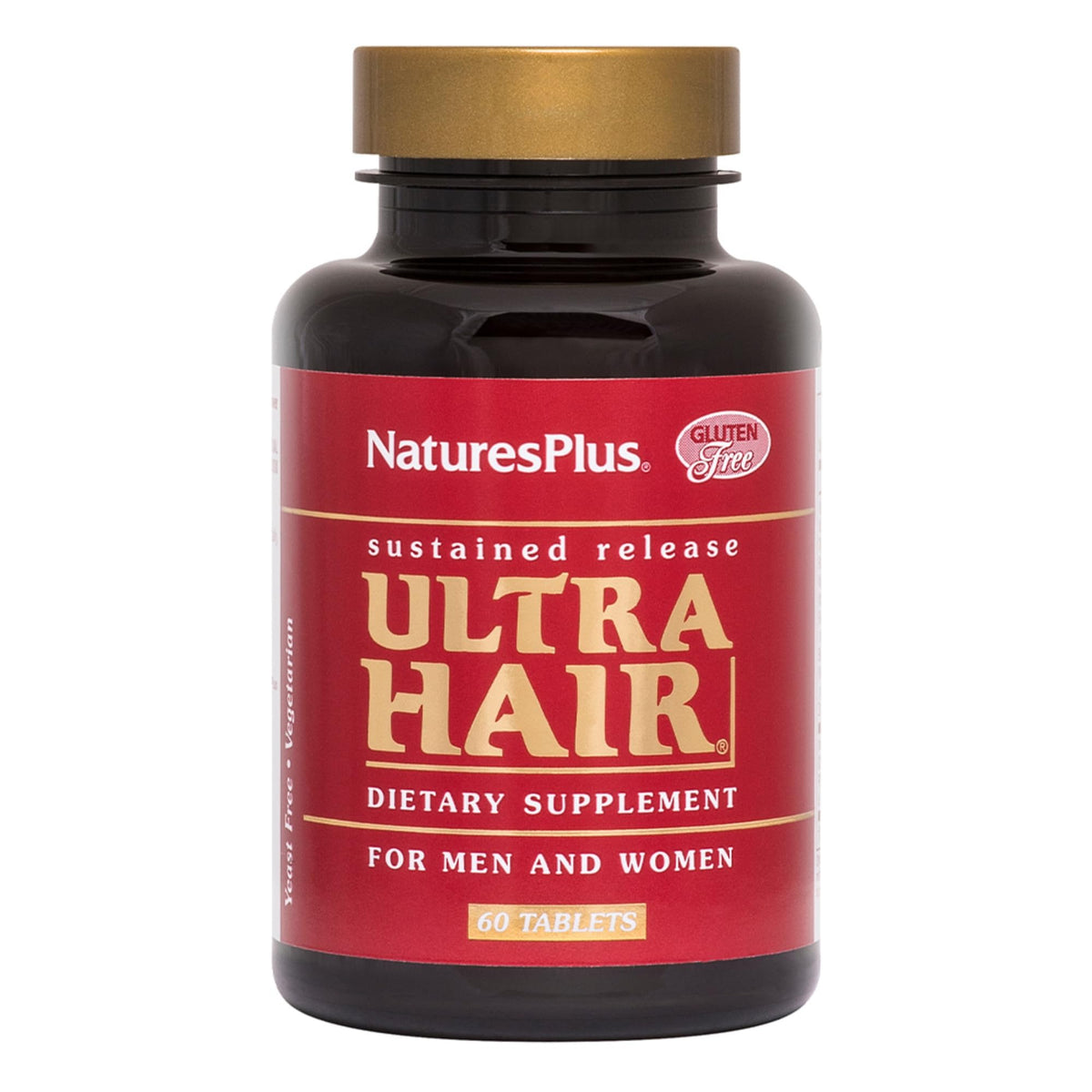 NaturesPlus Ultra Hair - 60 Sustained Release Tablets - Supports Healthy Hair Growth - for Men & Women - Gluten Free - 30 Total Servings