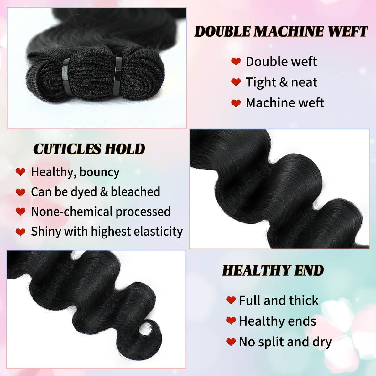 KAITHLYPO 15A Human Hair Bundles 18 Inch Raw Body Wave Quick 1 Bundle for Women 100% Unprocessed Brazilian Virgin Weave Wavy Human Hair Bundles