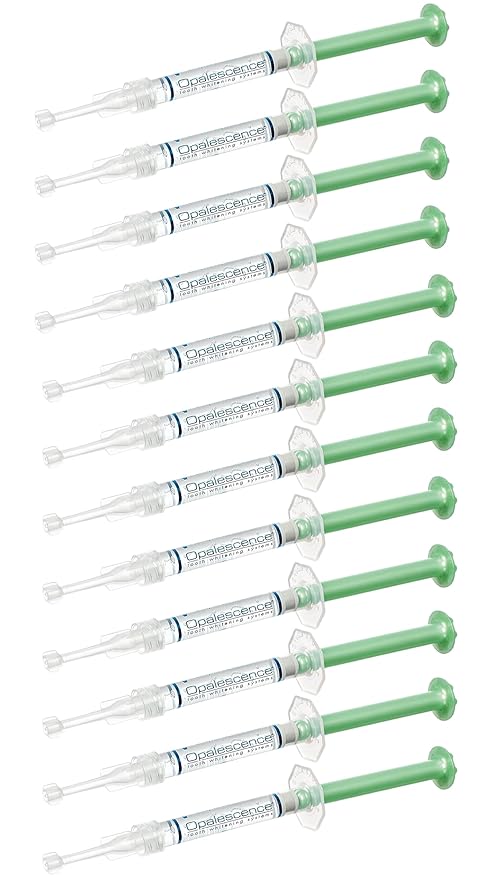 Opalescence 20% Gel Syringes Teeth Whitening - Refill Kit (12 Syringes) Carbamide Peroxide. Made by Ultradent, in Mint Flavor. Tooth Whitening - B-5196-6