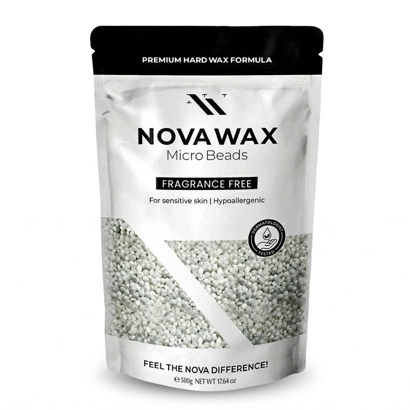 NOVA Wax 500g (1lb) Hard Wax Beads – Scented & Unscented Options – Painless Hair Removal for Brazilian, Bikini, Face, Legs, Underarm, Back & Chest (500g, Floral Scented)