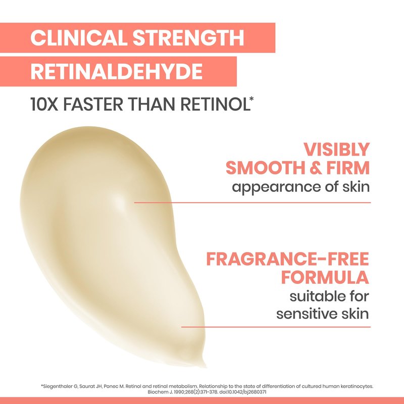 Avène Retrinal 0.1% Intensive Multi-Corrective Cream, Retinal Face Cream Formulated with Retinaldehyde, Niacinamide & Hyaluronic Acid, Anti-aging Cream Visibly Reduces Wrinkles & Fine Lines, 0.5 Fl Oz