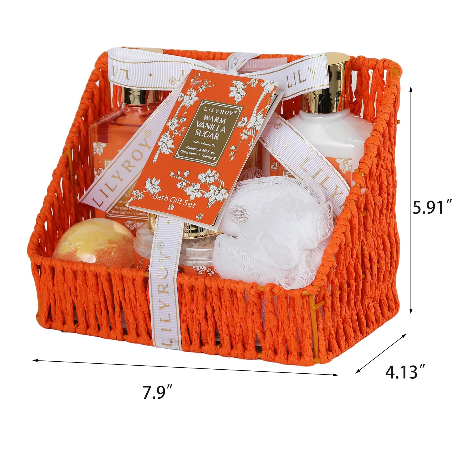 7Pcs Spa Gifts Skin Care Set - Luxurious Vanilla Spa Gift Baskets for Women