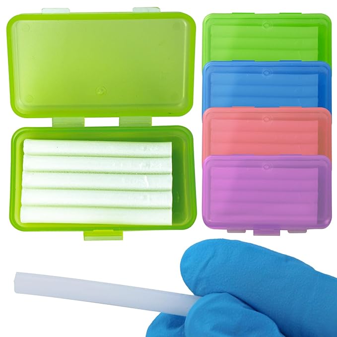 Dental Grade Orthodontic Wax for Braces & Aligners by VASTMED | Braces Wax for Teeth with Colorful Storage Cases | Food Grade Ortho Brace Wax (Multi-Color, 60PCs)