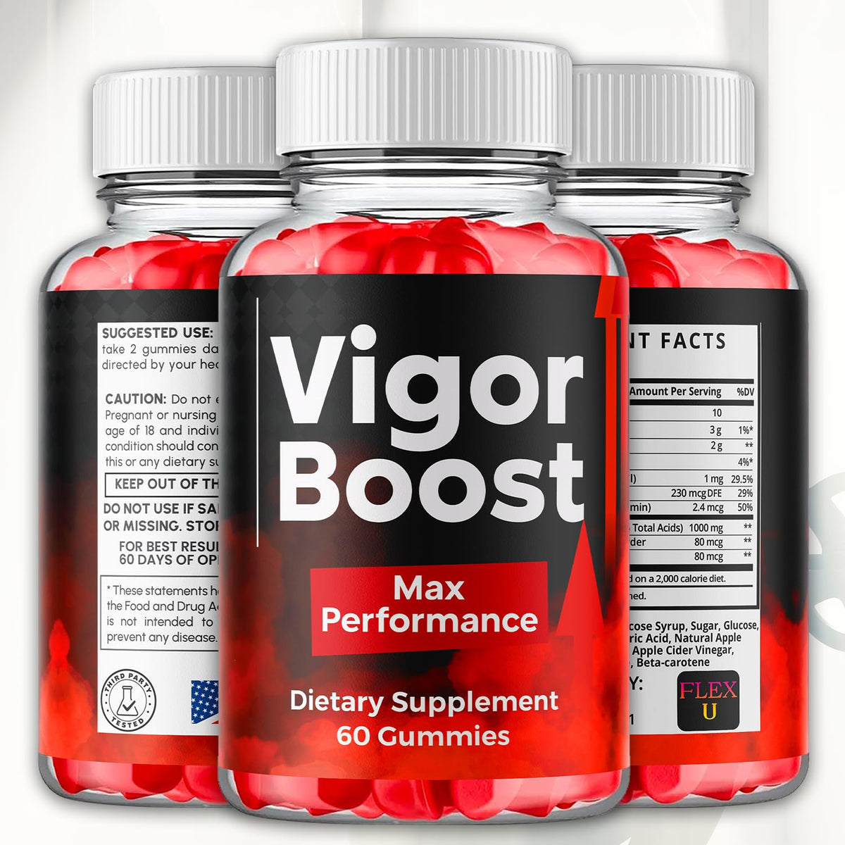 (2 Pack) Vigor Boost Gummies for Men, VigorBoost Male Support Gummys with Natural Ingredients, Advanced Vigor Boost Maximum Strength Premium Vitamin Gummy for Men's Health and Wellness (120 Gummies)