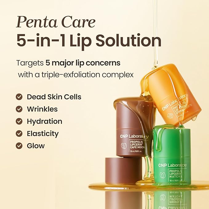 CNP Café Lip Butter - Propolis Lipcerin™ 06 Caramel Latte, Hydrating Overnight Manuka Lip Balm & Mask, 12hr Long-lasting Moisture, Stocking Stuffers, Gifts for Women, 0.5 fl.oz.