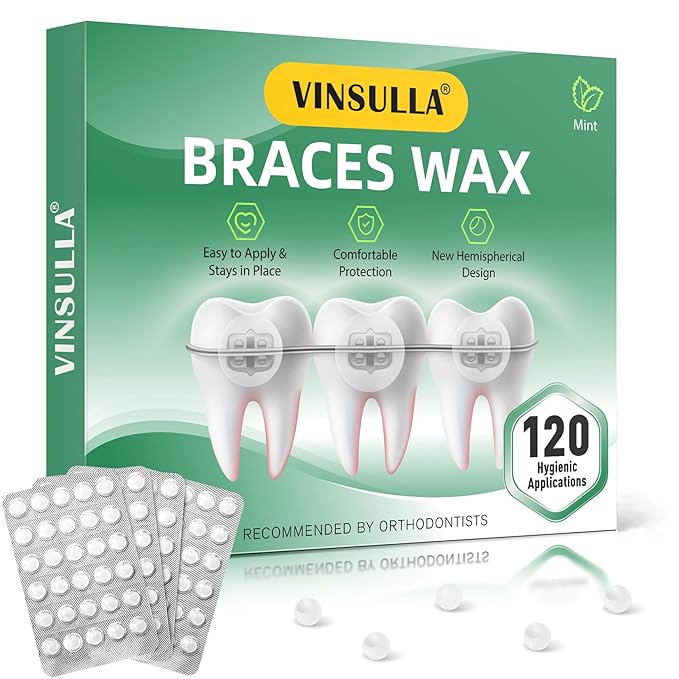 Orthodontic Wax for Braces Wax 120 Individual Hygienic Packaging Dental Wax Dots Mint
