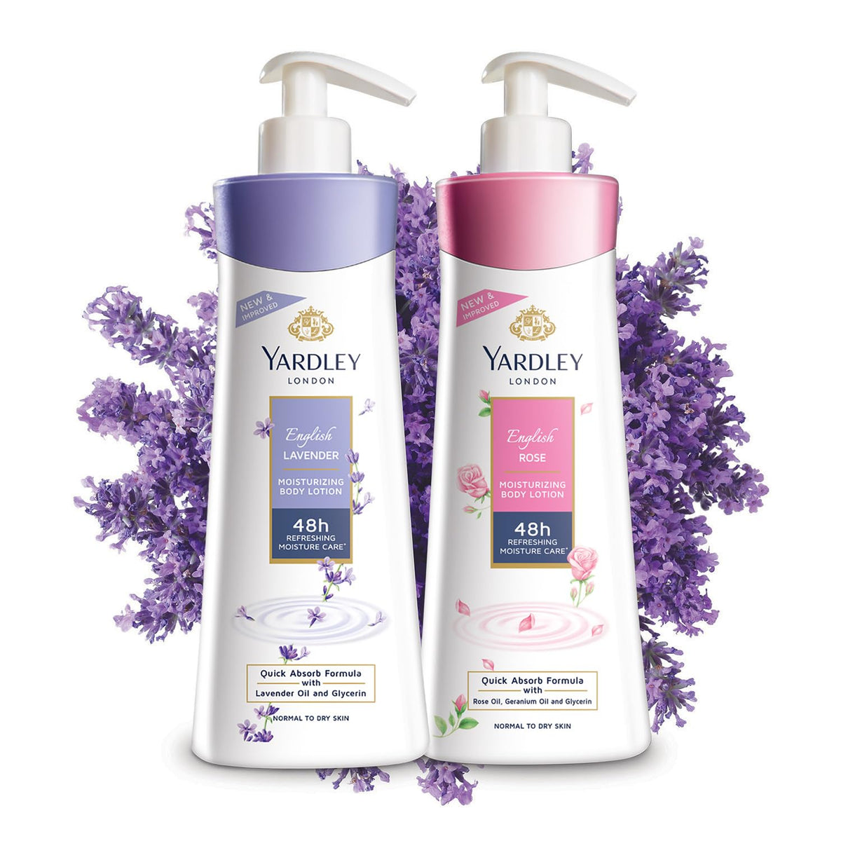 Yardley London English Lavender Hand and Body Lotion, 350ml (Pack of 2)
