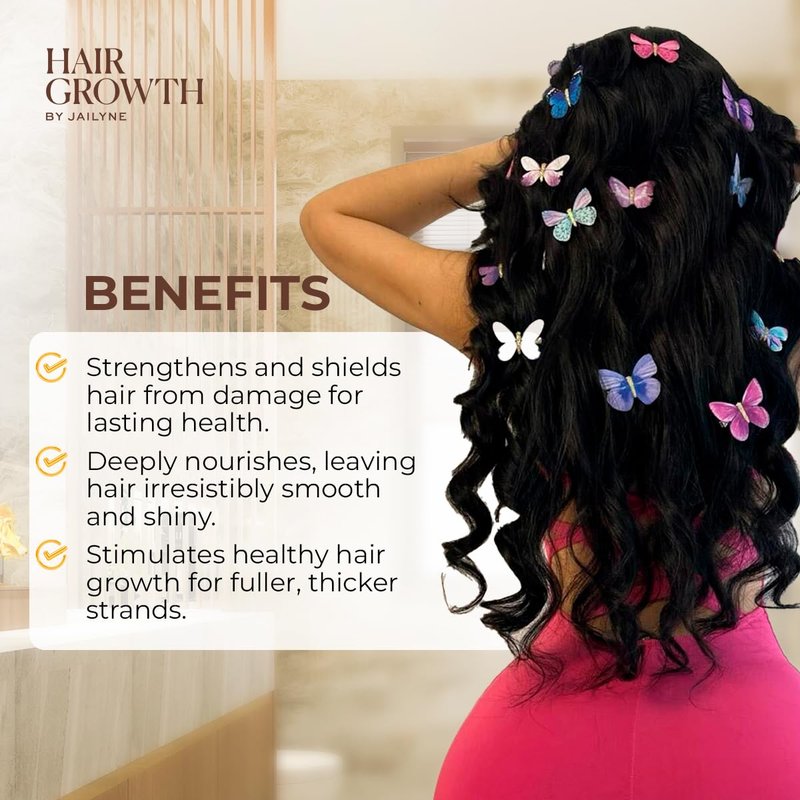 Hair Growth Conditioner by Jailyne Ojeda – Deeply Nourishing & Strengthening Formula with Biotin & Keratin – Promotes Thicker, Longer Hair – Made in USA