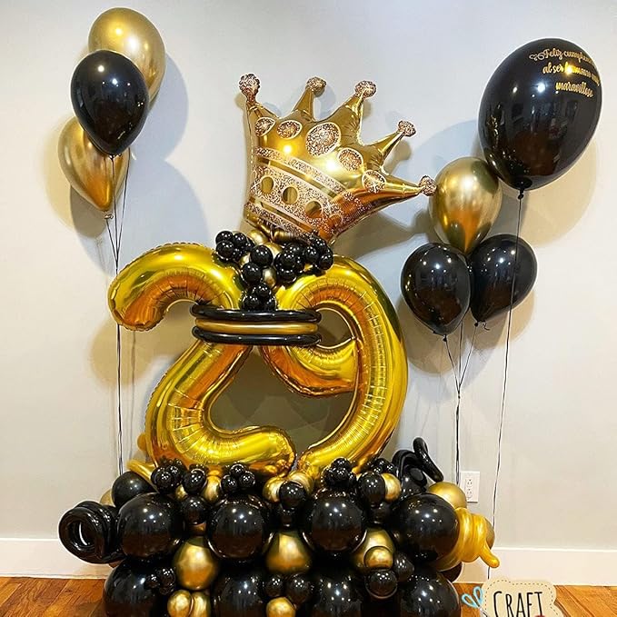40 inch Gold Number Balloon Giant Foil Helium Balloons Gold Number 2 Balloon for 2nd Birthday Party Anniversary Decorations Supplies