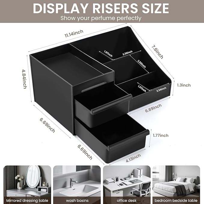Mens Cologne Organizer,Bathroom Organizers,Organizer For Men,Cologne Stand,Perfume Tray,Perfume Stand,Perfume Organizer,Room Decor for Men,Toothbrush Holders,Bathroom Shelf,Counter Storage