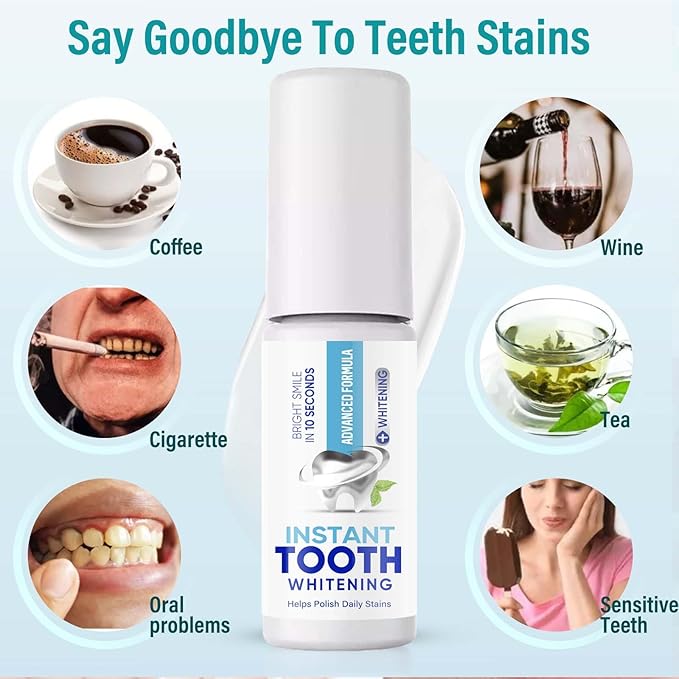 Tooth Paint - Teeth Whitening Paint Kit Professionally Formulated, Instant Teeth Whitening Gel, Regain Confident Smile