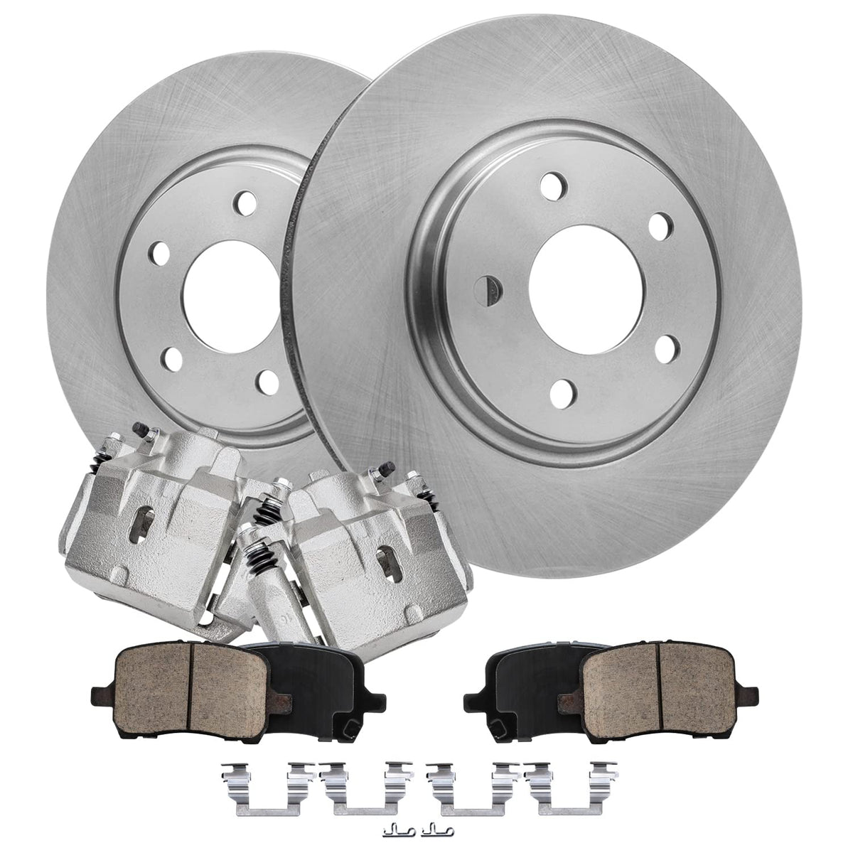 Detroit Axle - Front Brake Kit for 2004-2005 2009-2012 Chevy Malibu, 2006-2010 Pontiac G6, 2007-2009 Saturn Aura Disc Brake Roto