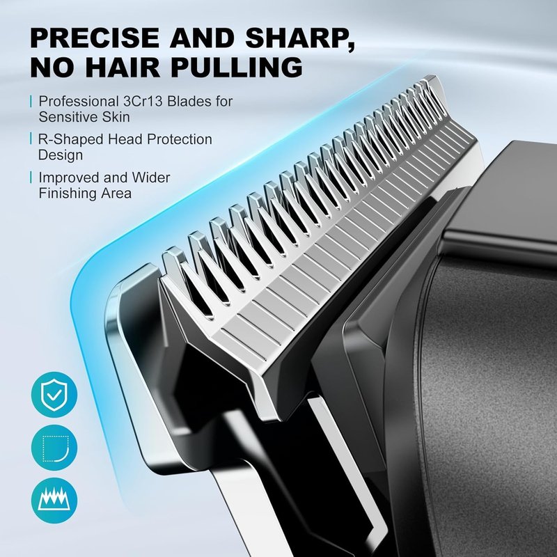Beard Trimmer for Men - 14 Piece Professional Mens Grooming Kit, Christmas Gift Multi Groomer for Beard face Nose Ear Hair Trimmer Hair Cutting kit IPX7 Wet/Dry Use 210 Mins Shaving for Him Father