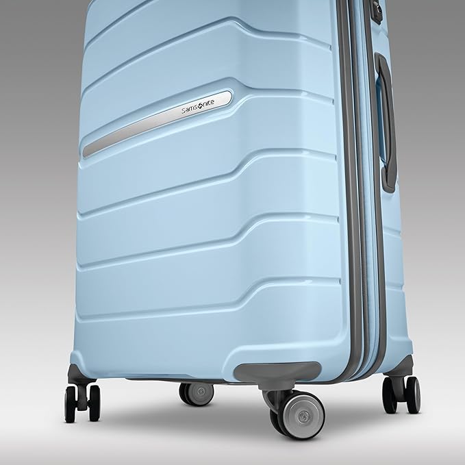 Samsonite Freeform Hardside Carry-On Luggage with Spinner Wheels - Hardshell Suitcase - TSA, Airline-Approved - Expandable Hard Shell, Smooth Rolling Wheels for Lightweight Travel - Sky Blue