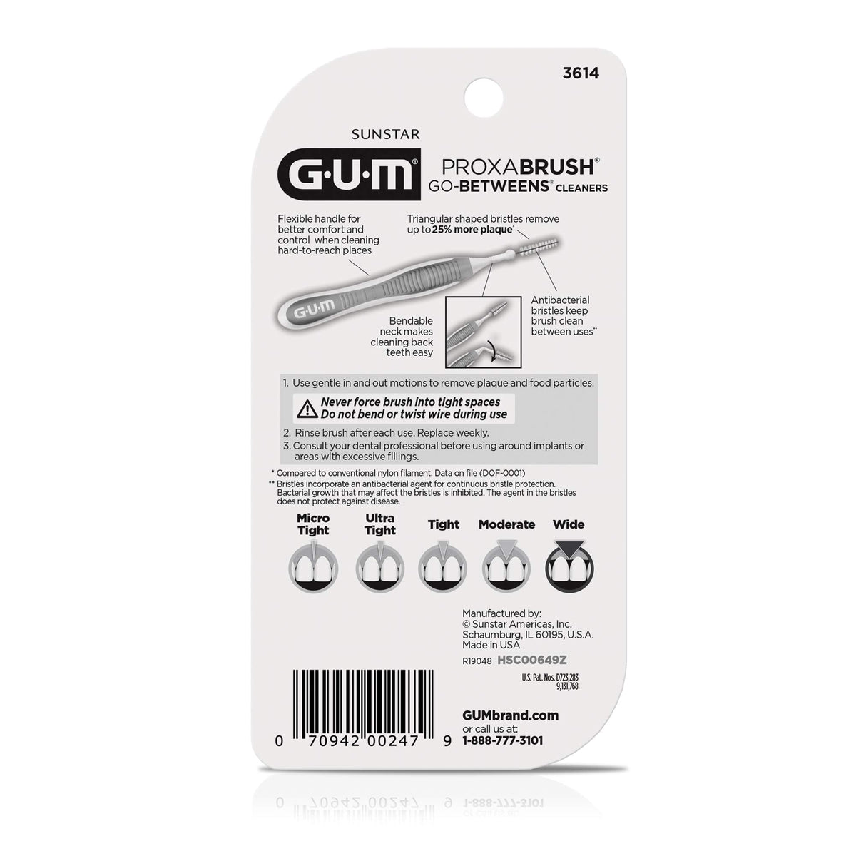 GUM Go-Betweens Cleaners Wide (Pack of 3 (10 Ct))