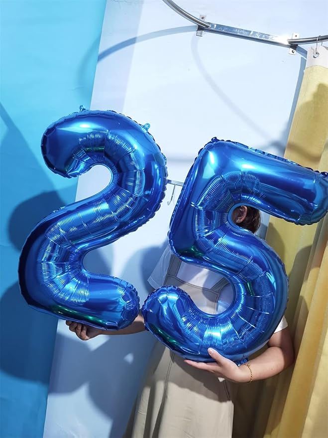 32 Inch Blue Number 4 Balloons Foil Ballon Digital Birthday Party Decoration Supplies (Blue Number 4 Balloon)
