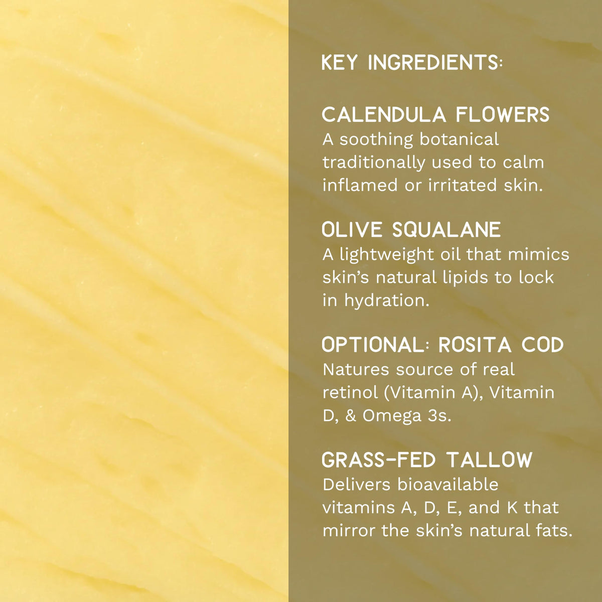 Shwally Tallow, Honey & Royal Jelly Non-Comedogenic Face Moisturizer - 100% Grass Fed Tallow with Squalane & Calendula - Rich in Vitamin A, K, D & E (Organic Vanilla + Frankincense)