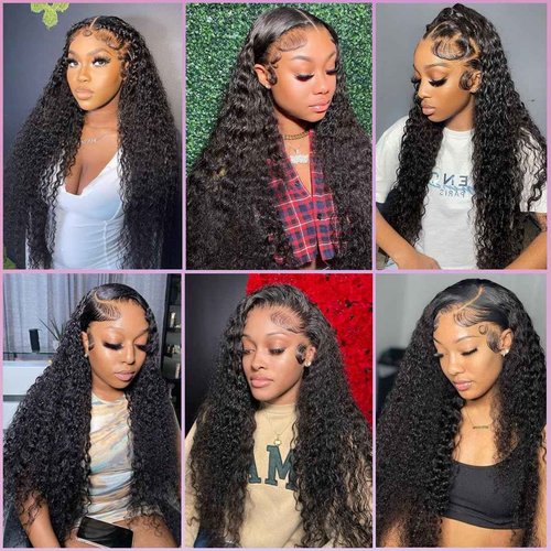 ZANPAL 13x4 Deep Wave Lace Front Wigs Human Hair Pre Plucked 180% Density 9A Glueless Wigs Human Hair Wet and Wavy Wigs for Women HD Transparent Deep Curly Lace Front Wigs Human Hair 22 Inch