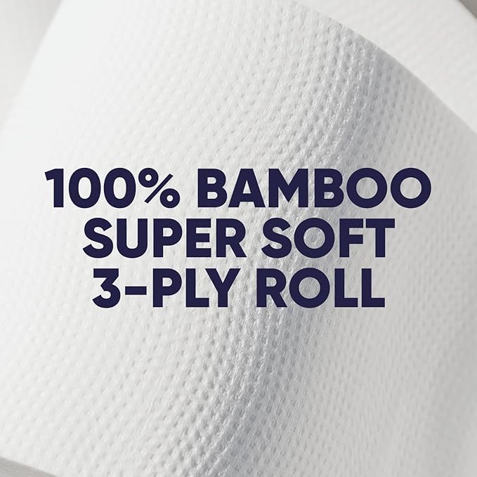 Save Trees Bamboo Toilet Paper -80 Rolls Of Septic Safe Organic Toilet Paper - 3-ply, 300 Sheets Per Roll - PFAs Free, FSC Certified, Plastic & Chemical Free -For Home, Boat& RV Use