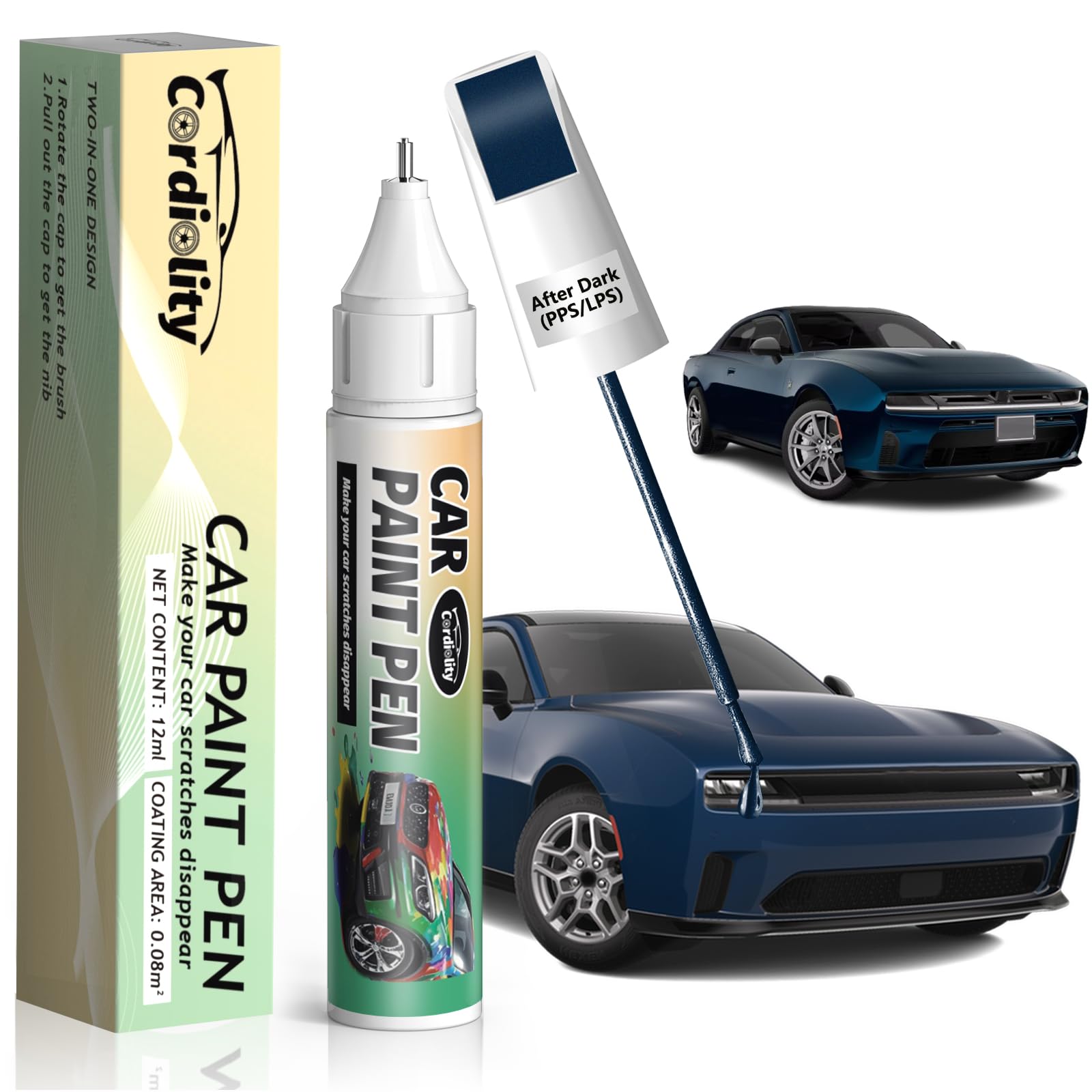 After Dark(PPS/LPS) Touch Up Paint Pen for Dodge,Car Paint Scratch Repair Pen Quick and Easy Fix Auto Paint Scratch