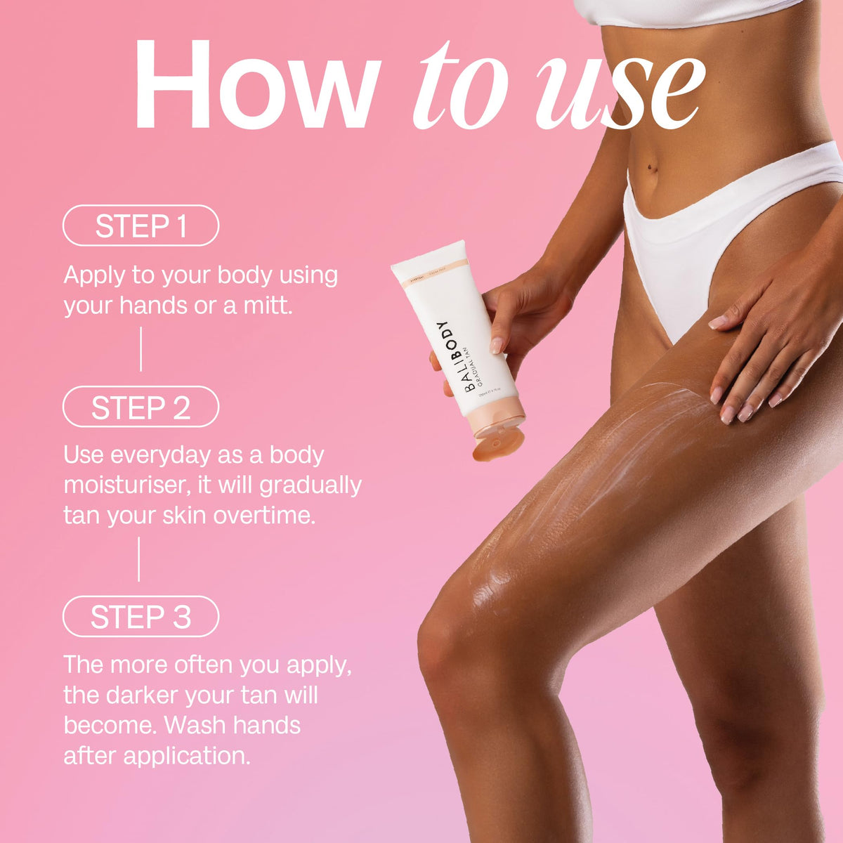 Bali Body Gradual Tan - 2-in-1 Ultra Moisturizing Body Lotion for Women with Extremely Dry Skin, Hydrating Natural Self Tanner, Non-Greasy & Streak-Free Moisturizer, Cruelty-Free (200 ml/6.7 fl oz)
