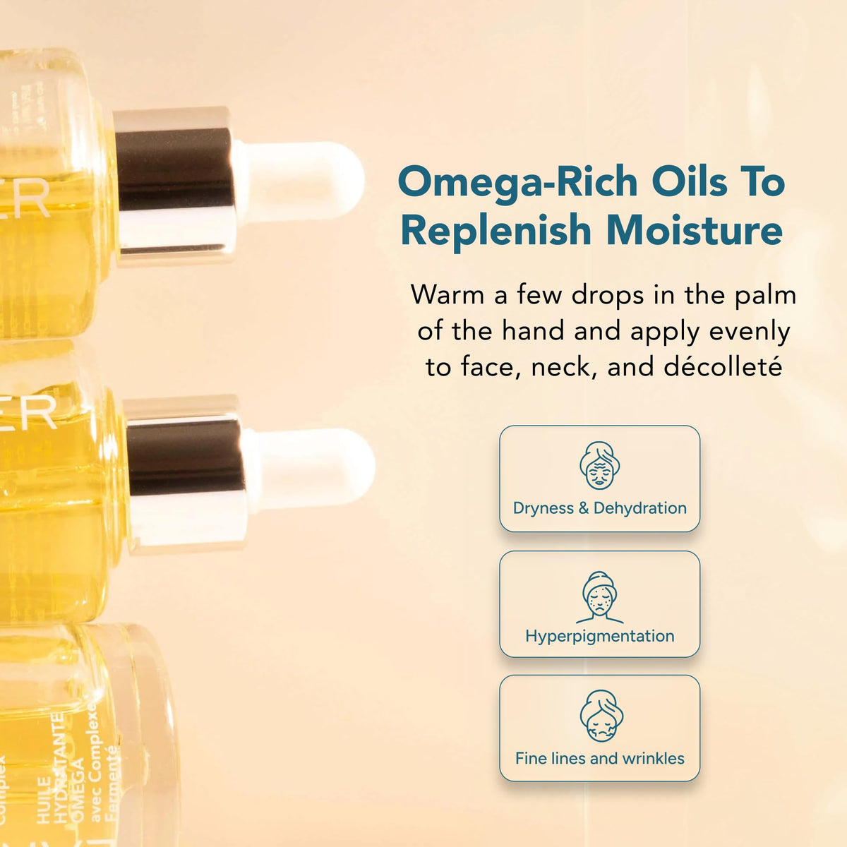 Lancer Skincare Omega Hydrating Face Oil | Facial Moisturizer and Serum for Aging Skin | 10% Ferment Complex and Turmeric | Moisturizer for Face | 1 fl oz