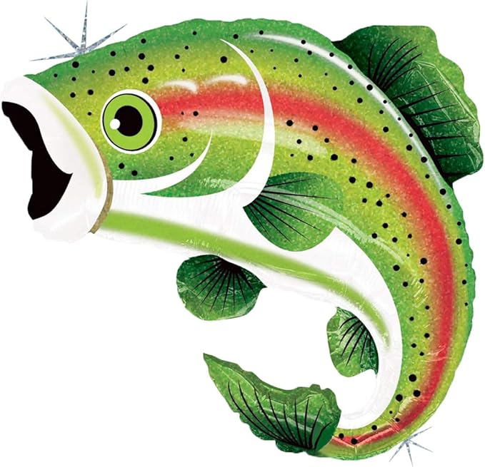 Rainbow Trout 29" Foil Fishing Balloon Party Decoration