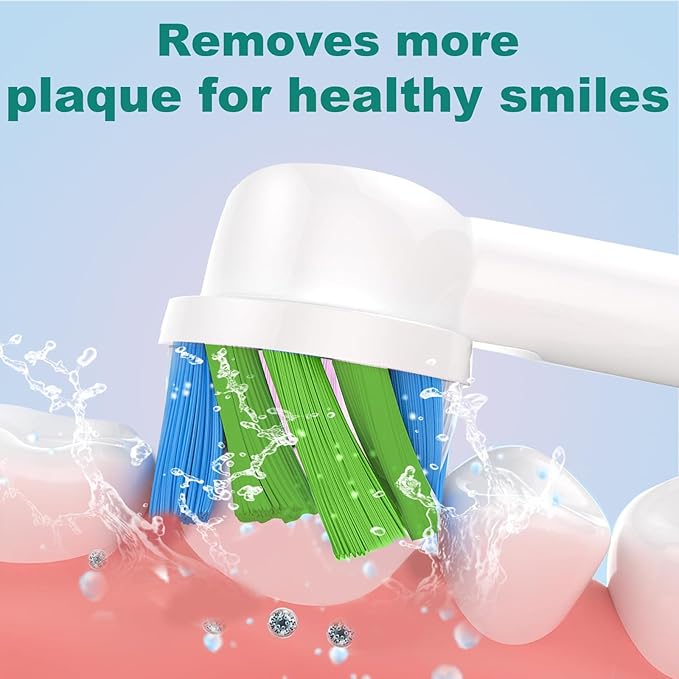 Replacement Toothbrush Heads Compatible with Oral B Electric Toothbrushes,Brush Heads Compatible with Oral B Replacement Heads Refill Pro 1000/9600/500/3000 /1500,Genius,Smart