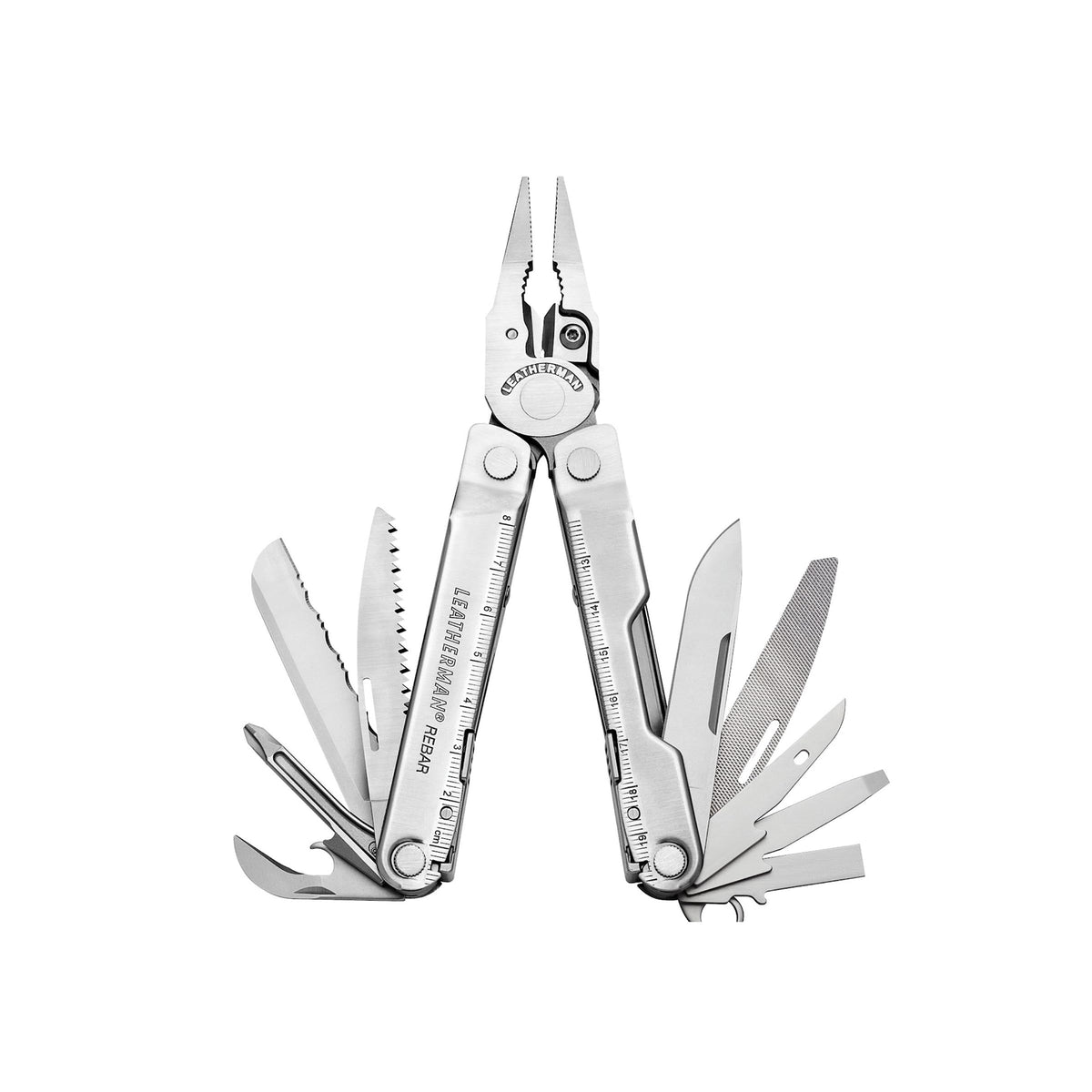 LEATHERMAN, Rebar Multitool with Premium Replaceable Wire Cutters and Saw, Stainless Steel