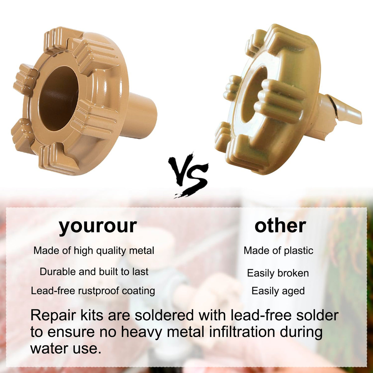 yourour RK-17MH Repair Kit Metal Handle,Outside Faucet,Compatible with Woodford Model 17