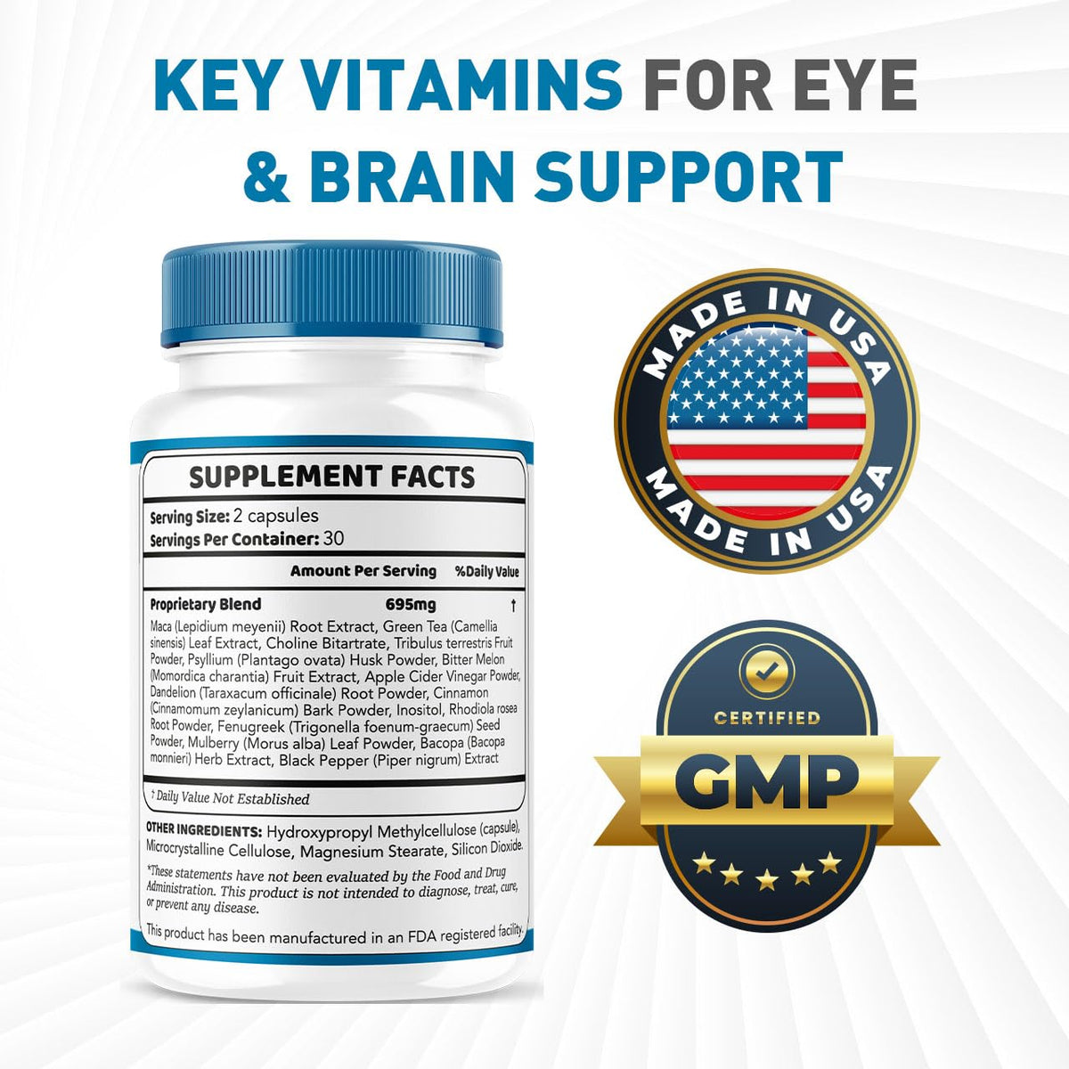 (3 Pack) Retina Clear Pro Capsules - Official Retina Clear Pro Advanced Eye Health Support Pills, Natural RetinaClear Supplement Vitamins Overall Wellness & Support Reviews, 180 Capsules for 3 Months