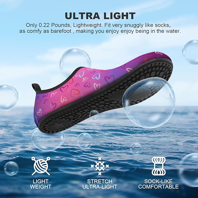 Water Shoes for Women Men Quick-Dry Aqua Socks Swim Beach Barefoot Yoga Exercise Wear Sport Accessories Pool Camping Must Haves Adult Youth Size