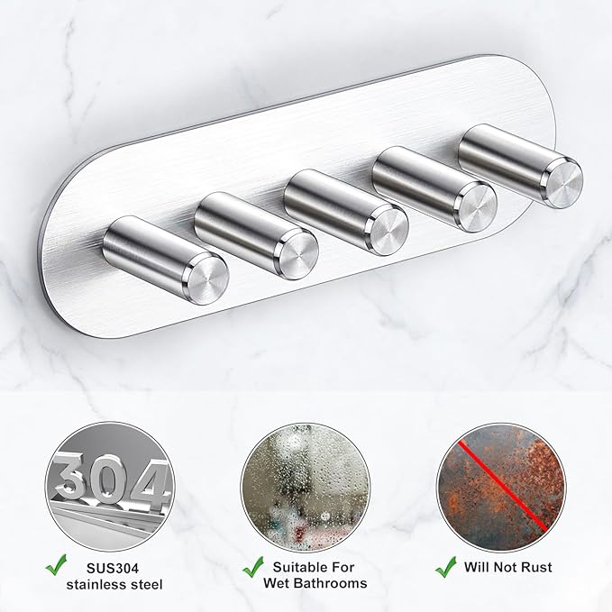 Electric Toothbrush Head Holder, Toothbrush Holders Wall Mounted, Adhesive Tooth Brush Head Holder Organiser, Electric Toothbrushs Holder, Shower Tooth Brushing Holder (Silver, Large)