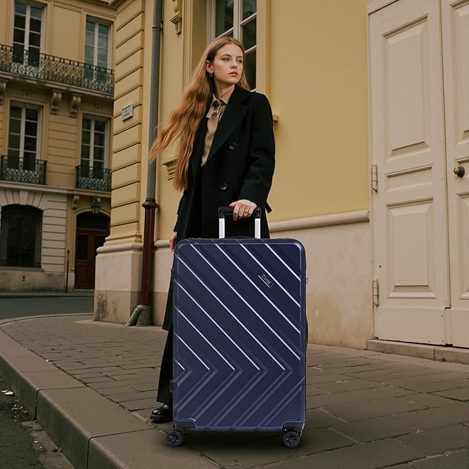Luggage Sets 5 Piece, Suitcases with Wheels, ABS Hard Case Luggage with TSA Lock Spinner Wheels, Carry On Luggage Set(5 Piece Sets (20"/24"/28"/DB/TB))