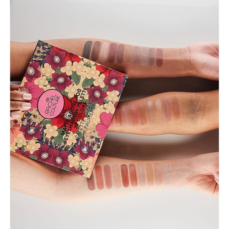 Rachel Couture Eyeshadow Palette with Natural Ingredients & Pure Pigments | Vegan & Cruelty-Free | Infused with Natural Botanical Extracts – 30 Colors - Matte About You