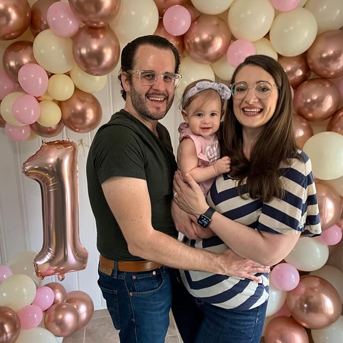 Rose Gold Number 10 Balloons for 10th Birthday Decorations, 40 Inch Rose Gold Helium Mylar Foil Number 1 & 0 Balloons for Girls, 10th Birthday Balloons for Women Anniversary Party Supplies