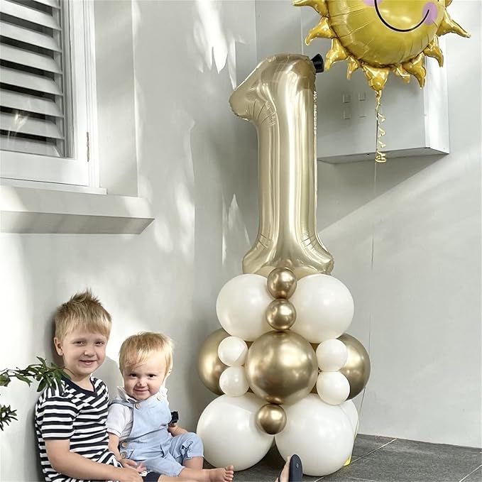 80th Birthday Balloons Champagne Gold for Women, 40 Inch Giant Gold Foil Number 80 Balloons Self Inflating, Light Gold Digit 8 & 0 Helium Balloons for Men 80th Anniversary Party Decorations Supplies