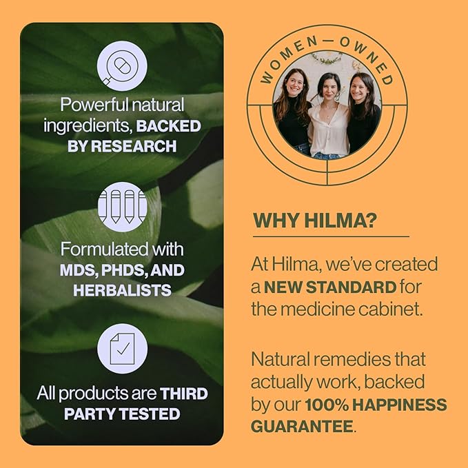 Hilma Prebiotic Fiber Gummies, Daily Fiber Supplement, Gummies for Adults, Supports Gut Health for Women and Promotes Regularity, Citrus Natural Flavor, FSA Eligible, 60 Count