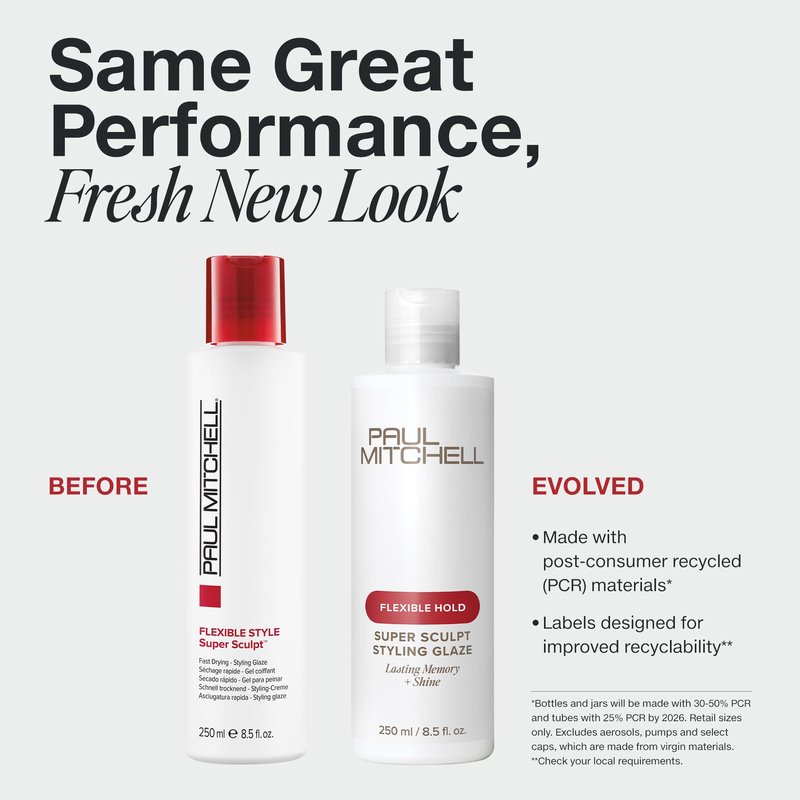Paul Mitchell Super Sculpt Styling Glaze, Flexible Hold, Lasting Memory + Shine, For All Hair Types, 16.9 fl oz