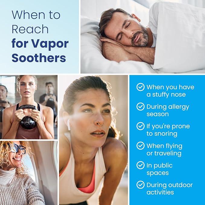 Mentholated Nasal Dilators for Breathing, Congestion, and Snoring - 28 Count Dual-Action Nose Inserts for Daytime and Nighttime - Hidden Nostril Opener Clips Last Up to 12 Hours - Peppermint/Lavender
