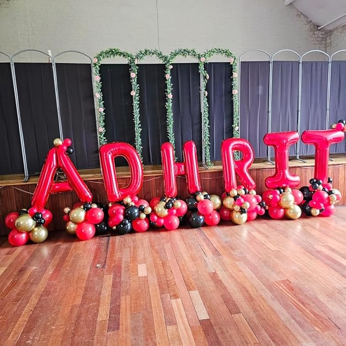 40 Inch Large Red Letter L Balloons Alphabet L Letter Balloons Foil Mylar Big Letter Balloons for Birthday Party Anniversary New Year Graduation Wedding Decorations