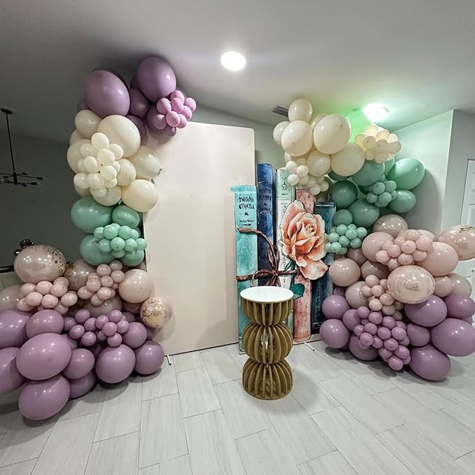 Dusty Purple Balloons 5inch Taro Purple Balloon 60pcs Mini Small Round Retro Lavender Lilac Latex Balloon for Arch Garland Retro Boho Birthday Party Decoration Wedding Baby Bridal Shower Bachelorette