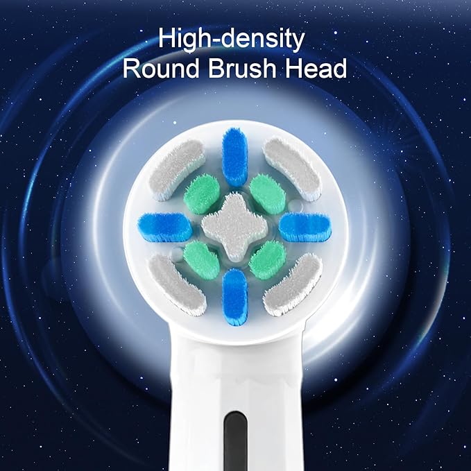 IO Replacement Heads Compatible with Oral b iO 2/3/4/5/6/7/8/9/10/Deep Clean Electric Toothbrush, Brush Heads Compatible with Oral b iO for Teeth Clean (8 White)