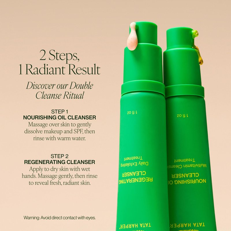 Tata Harper Nourishing Oil Cleanser, Gentle Makeup Removing Cleanser, Cleansing Oil, Natural Skincare, Mini Travel Size, 30ml