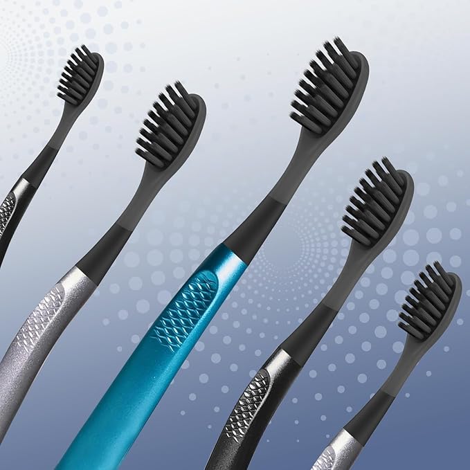 Replacement Toothbrush Heads Compatible with Colgate Keep Charcoal - Soft Brush Heads Compatible with Colgate Keep Manual Toothbrush for Adults, 10 Pack