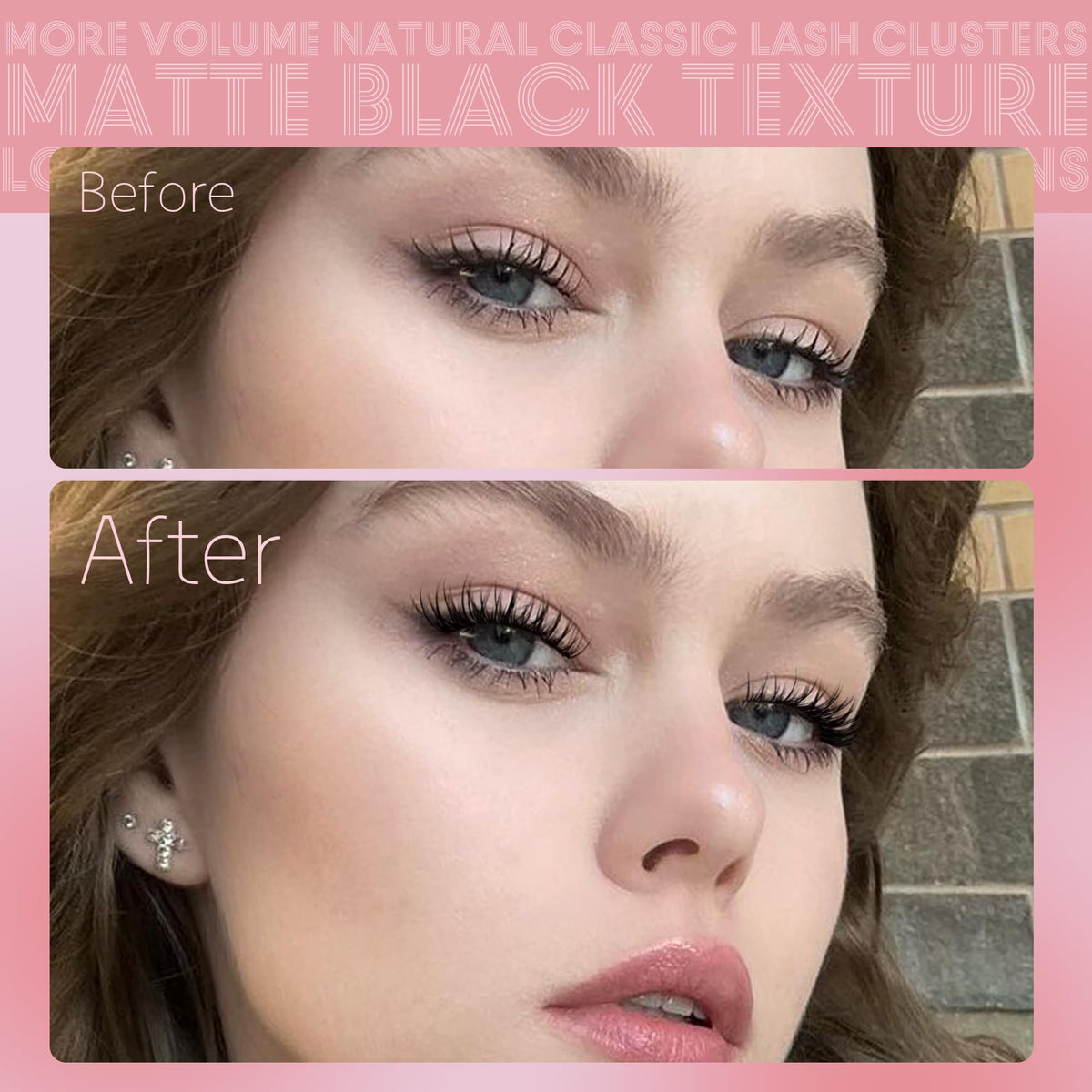 Natural Lash Clusters Wispy Cluster Eyelash Extensions 9-12MM Volume Individual Lashes 132Pcs CC Curl Classic Eyelash Clusters Soft Lash Extensions Easy to Apply for Beginners by JIMIRE